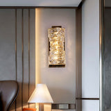 Modern Crystal LED Wall Sconce with 3 Color Dimming Stainless Steel Luxury Wall Lamp for Bedroom Hallway