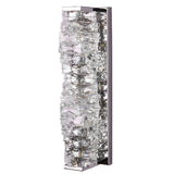 Modern Crystal LED Wall Sconce with 3 Color Dimming Stainless Steel Luxury Wall Lamp for Bedroom Hallway