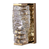 Modern Crystal LED Wall Sconce with 3 Color Dimming Stainless Steel Luxury Wall Lamp for Bedroom Hallway