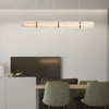 Modern Crystal Linear Island Pendant Light Brushed Black LED Chandelier for Kitchen Dining Room