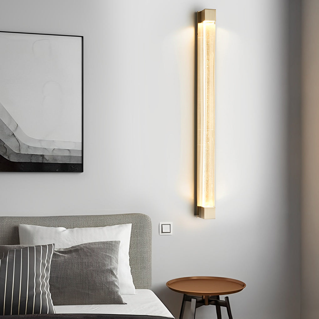 Modern Crystal Strip LED Wall Sconce Postmodern Luxury Bubble Glass Indoor Light Fixture