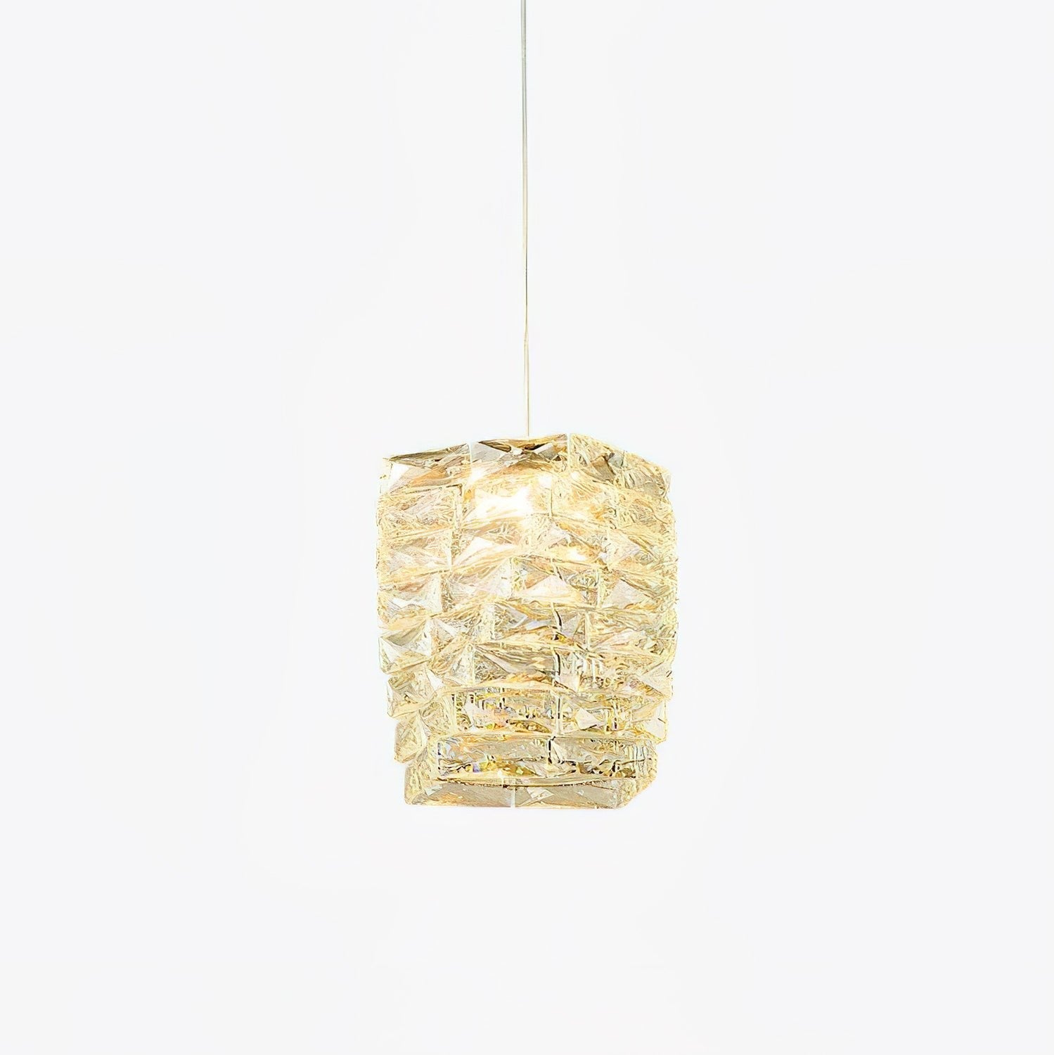 Modern Crystal Tube Pendant Light Silver Finish LED Hanging Lamp for Luxury Interior Decor