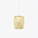 Modern Crystal Tube Pendant Light Silver Finish LED Hanging Lamp for Luxury Interior Decor