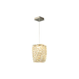 Modern Crystal Tube Pendant Light Silver Finish LED Hanging Lamp for Luxury Interior Decor