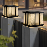 Modern Cube Solar Path Light Outdoor Waterproof Landscape Garden Pillar LED Lamp
