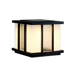 Modern Cube Solar Path Light Outdoor Waterproof Landscape Garden Pillar LED Lamp