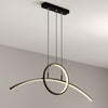 Modern Curve Circle LED Pendant Light Metal Hanging Lamp for Kitchen and Dining Room
