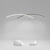 Modern Curve LED Pendant Lighting 2 Piece Set Aluminum Arc Ceiling Fixture for Kitchen Island