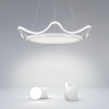 Modern Curved Circular LED Ceiling Light Aluminum Pendant Fixture for Kids Bedroom and Living Room