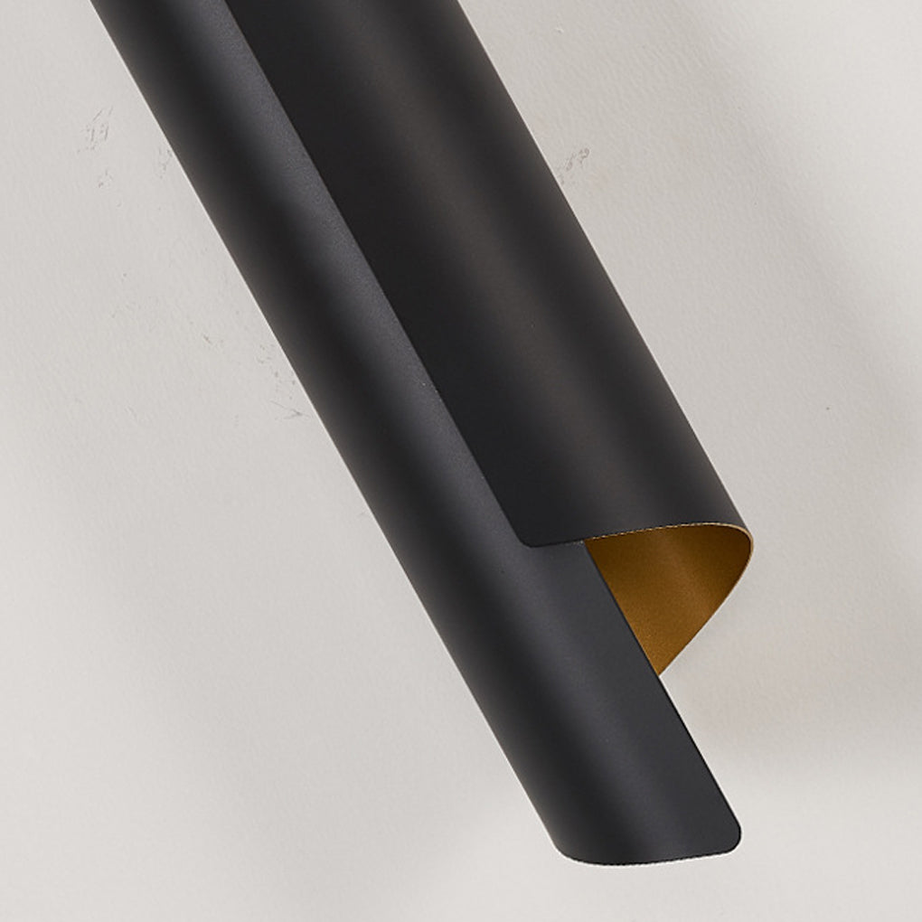 Modern Curved LED Metal Wall Sconce Nordic Black and Gold Iron Lighting for Bedroom and Living Room