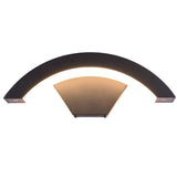 Modern Curved LED Outdoor Wall Sconce Waterproof Aluminum Porch Downlight Fixture