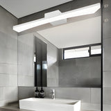 Modern Curved LED Vanity Light Bar Slim Bathroom Wall Sconce Fixture Matte Black or White Finish