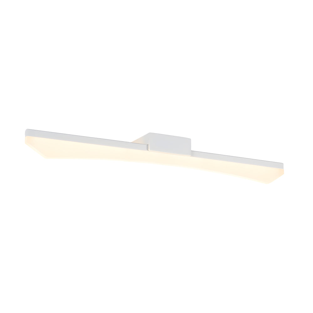 Modern Curved LED Vanity Light Bar Slim Bathroom Wall Sconce Fixture Matte Black or White Finish