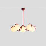 Modern Curved Linear Glass Globe Chandelier for Kitchen Island and Dining Room Lighting