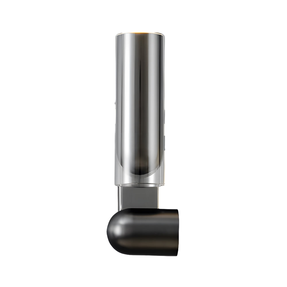 Modern Cylinder Adjustable Iron Wall Sconce for Bedroom and Living Room in Gray and Red Copper