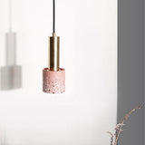 Modern Cylinder Concrete Pendant Light Nordic Industrial Cement Hanging Lamp for Kitchen Island