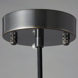 Modern Cylinder Glass Pendant Light with Copper Ring and 3 Step Dimming for Bedroom Dining Room