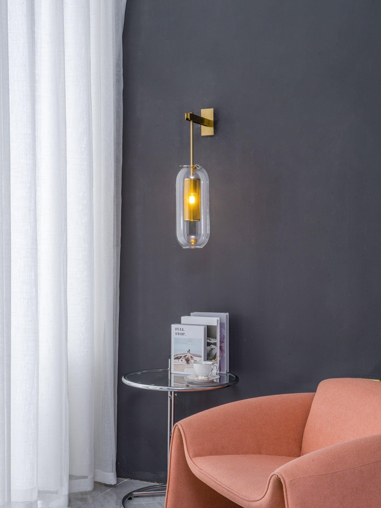 modern-cylinder-glass-wall-sconce-with-perforated-metal-cage-and-steel-accents-for-home-decor