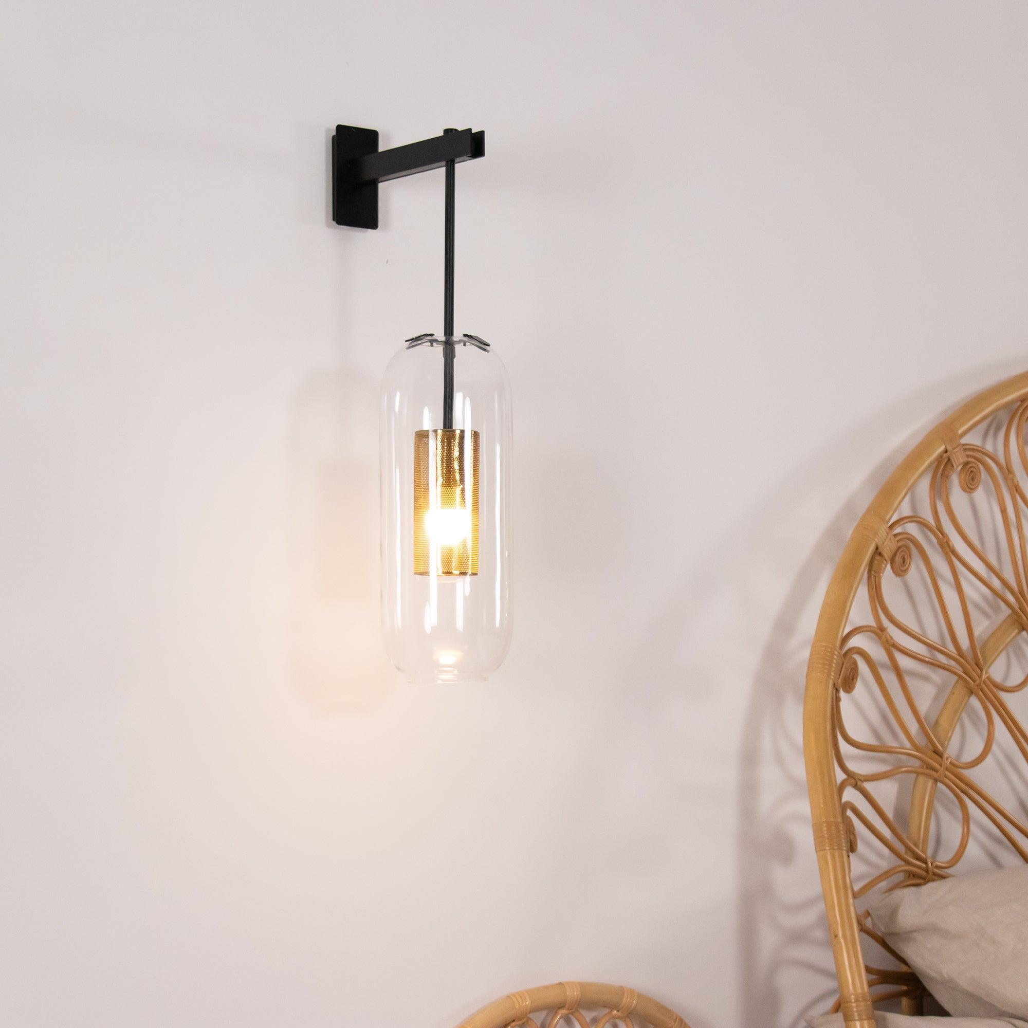 modern-cylinder-glass-wall-sconce-with-perforated-metal-cage-and-steel-accents-for-home-decor