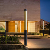Modern Cylinder LED Outdoor Post Light Black IP54 Waterproof Garden Path Lighting Pole Lamp