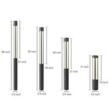 Modern Cylinder LED Outdoor Post Light Black IP54 Waterproof Garden Path Lighting Pole Lamp
