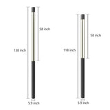 Modern Cylinder LED Outdoor Post Light Black IP54 Waterproof Garden Path Lighting Pole Lamp