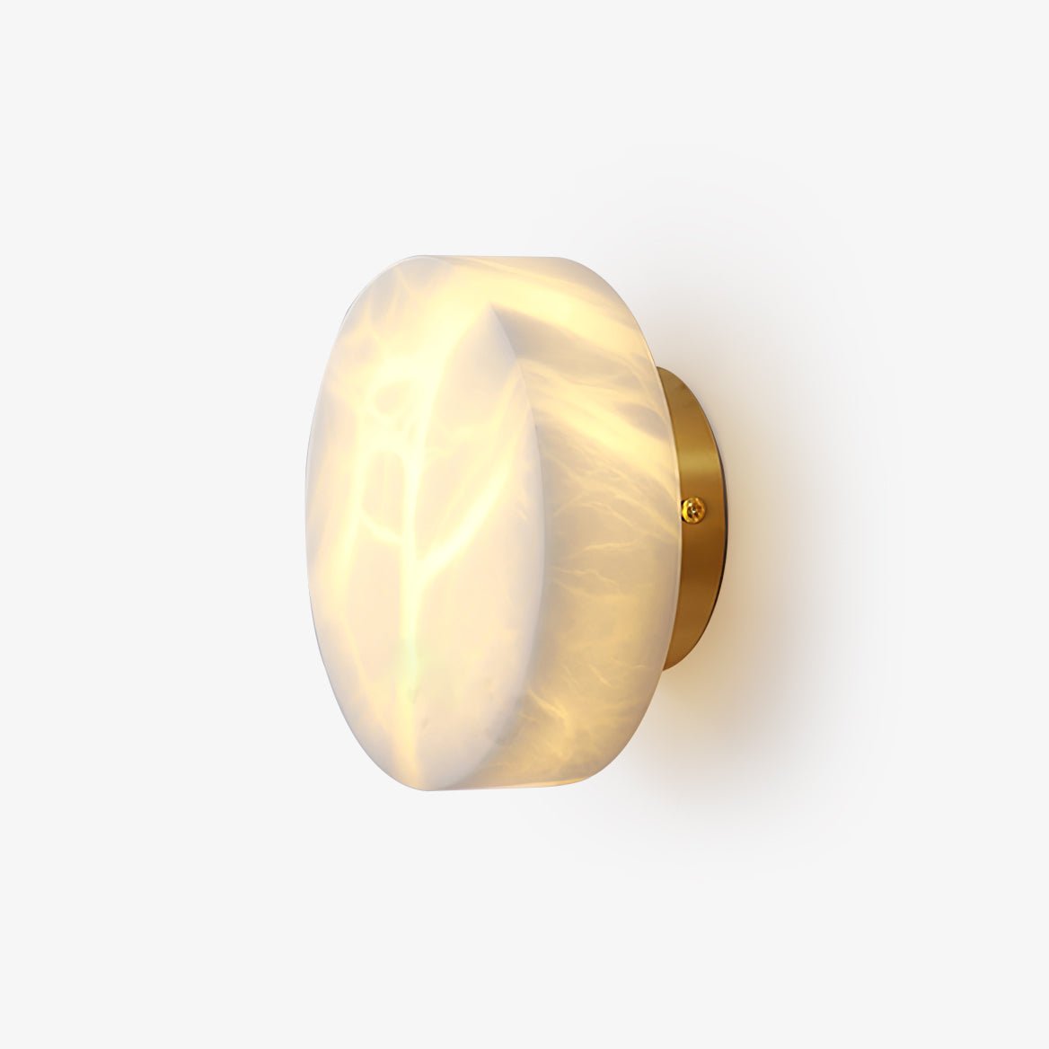 Modern Cylindrical Alabaster Wall Sconce LED Stone Wall Light Fixture for Indoor Decor