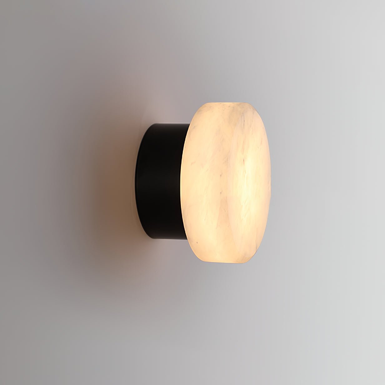 Modern Cylindrical Alabaster Wall Sconce LED Stone Wall Light Fixture for Indoor Decor