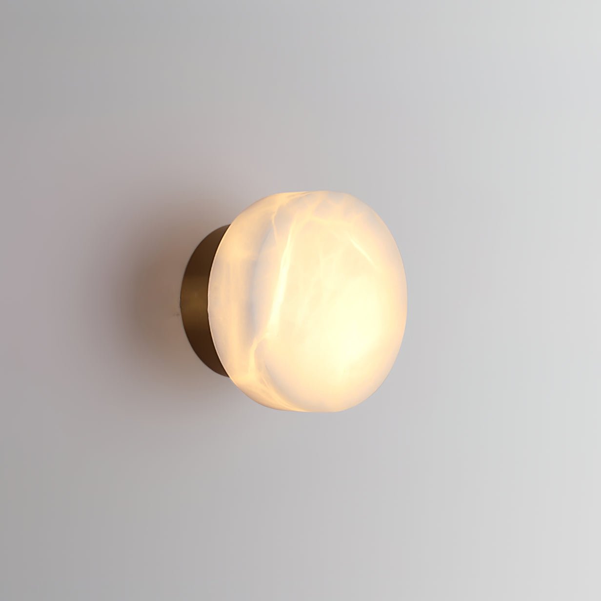Modern Cylindrical Alabaster Wall Sconce LED Stone Wall Light Fixture for Indoor Decor