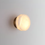 Modern Cylindrical Alabaster Wall Sconce LED Stone Wall Light Fixture for Indoor Decor