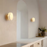 Modern Cylindrical Alabaster Wall Sconce LED Stone Wall Light Fixture for Indoor Decor