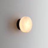 Modern Cylindrical Alabaster Wall Sconce LED Stone Wall Light Fixture for Indoor Decor
