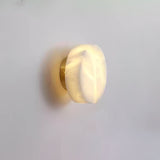 Modern Cylindrical Alabaster Wall Sconce LED Stone Wall Light Fixture for Indoor Decor