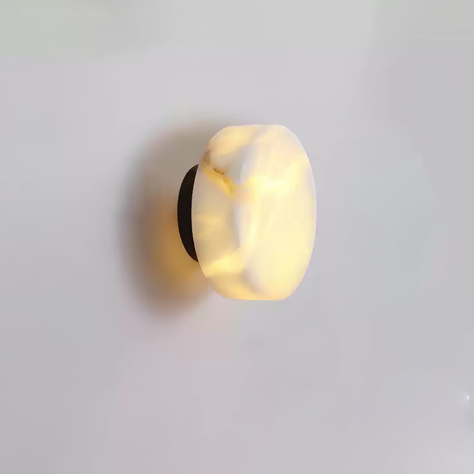 Modern Cylindrical Alabaster Wall Sconce LED Stone Wall Light Fixture for Indoor Decor