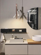 Modern Cylindrical Aluminum LED Pendant Light Minimalist Two Tube Geometric Chandelier