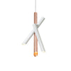 Modern Cylindrical Aluminum LED Pendant Light Minimalist Two Tube Geometric Chandelier