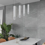 Modern Cylindrical Aluminum LED Pendant Light Nordic Tube Chandelier for Kitchen Island