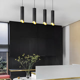 Modern Cylindrical Aluminum LED Pendant Light Nordic Tube Chandelier for Kitchen Island