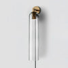 Modern Cylindrical Art Glass Plug In Wall Sconce Lighting with Metal Hardware for Bedroom and Living Room