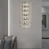 Modern Cylindrical Crystal LED Wall Sconce with 3 Color Dimming Modes for Living Room and Bedroom