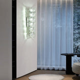 Modern Cylindrical Crystal LED Wall Sconce with 3 Color Dimming Modes for Living Room and Bedroom
