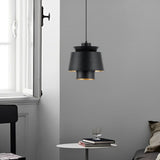 Modern Cylindrical Electroplated Metal Pendant Light Minimalist Industrial LED Ceiling Fixture