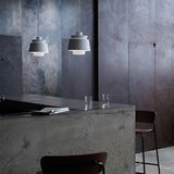 Modern Cylindrical Electroplated Metal Pendant Light Minimalist Industrial LED Ceiling Fixture