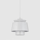 Modern Cylindrical Electroplated Metal Pendant Light Minimalist Industrial LED Ceiling Fixture