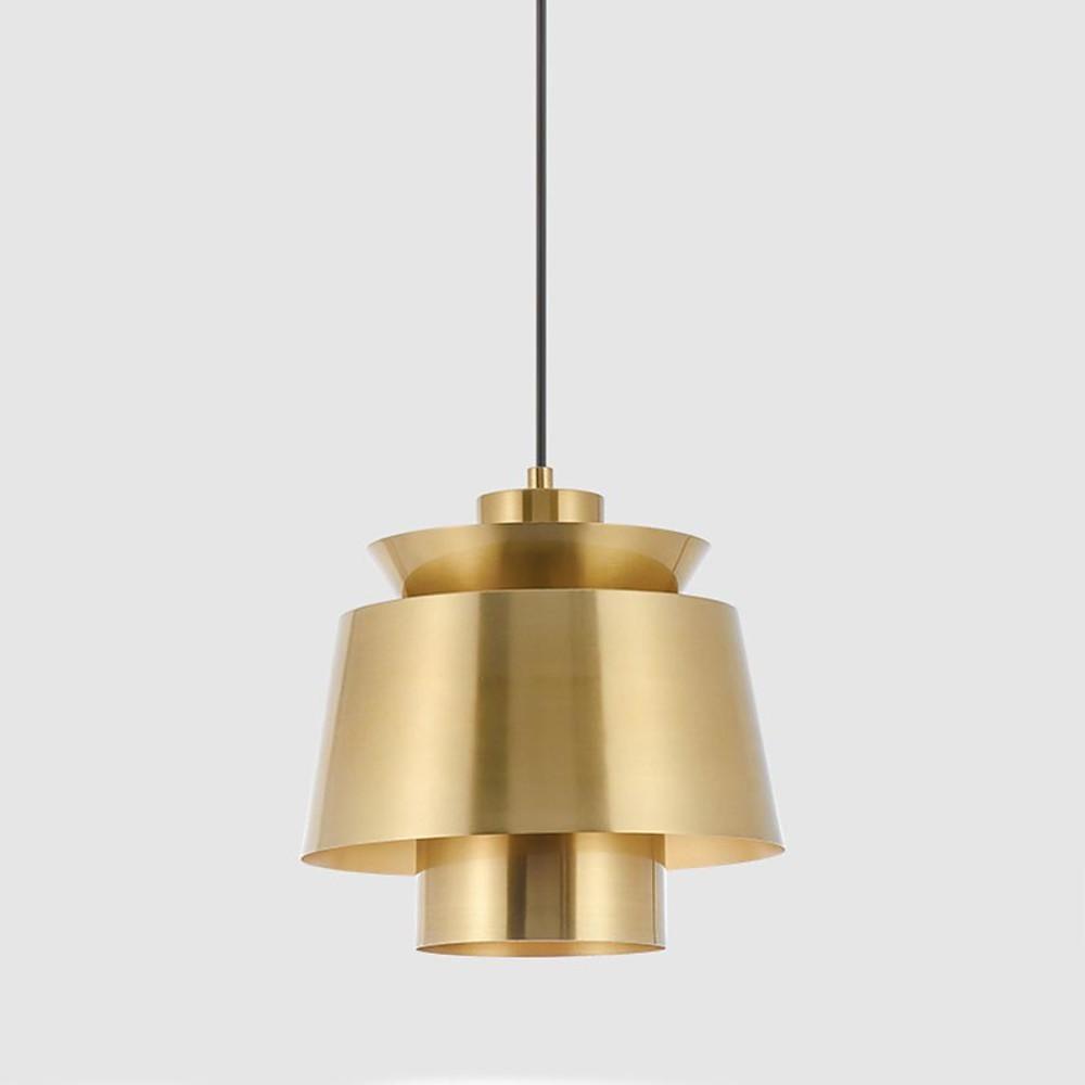 Modern Cylindrical Electroplated Metal Pendant Light Minimalist Industrial LED Ceiling Fixture