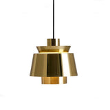 Modern Cylindrical Electroplated Metal Pendant Light Minimalist Industrial LED Ceiling Fixture
