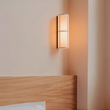 Modern Cylindrical Fabric Wall Sconce Interior Light with Metal Base and Linen Shade