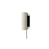 Modern Cylindrical Fabric Wall Sconce Interior Light with Metal Base and Linen Shade