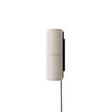 Modern Cylindrical Fabric Wall Sconce Interior Light with Metal Base and Linen Shade