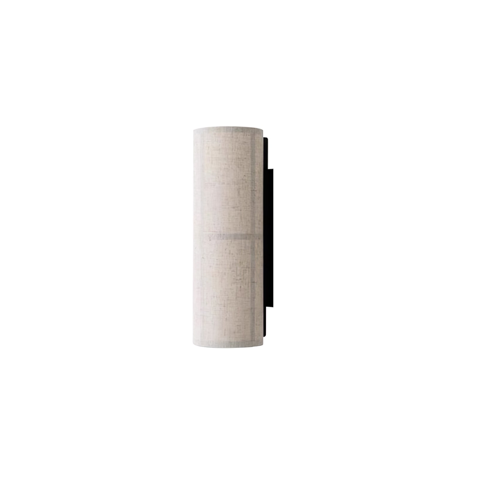Modern Cylindrical Fabric Wall Sconce Interior Light with Metal Base and Linen Shade